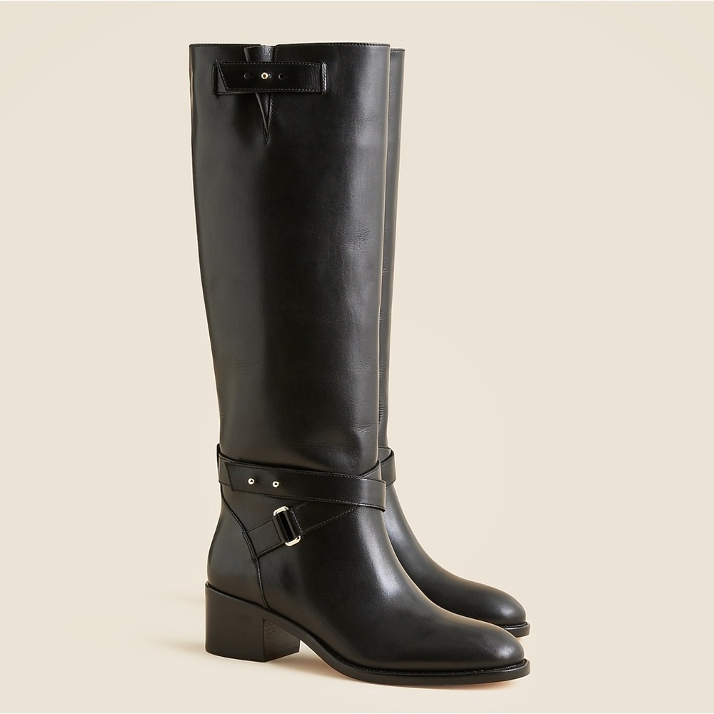 J Crew used Ryder knee-high boots in leather CM924